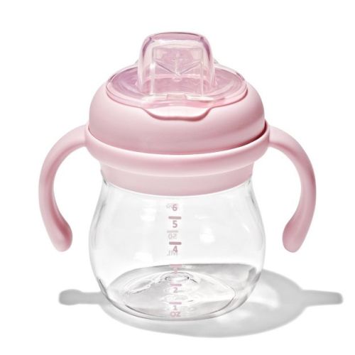 OXO 6oz Tot Transitions Soft Spout Sippy Cup with Removable Handles - Blossom