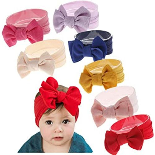 QandSweet Baby Girl's Headbands and Bows Hair Accessories (7Pcs Newest01)
