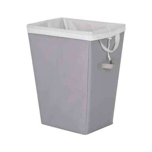 Mainstays Laundry Storage Basket with Removable Liner Gray Polyester Rectangular hamper for adult