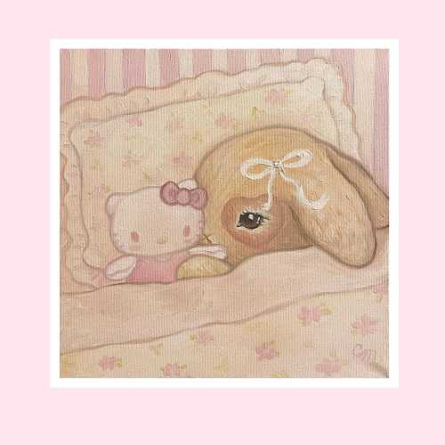 bed rotting ~ bunny art print