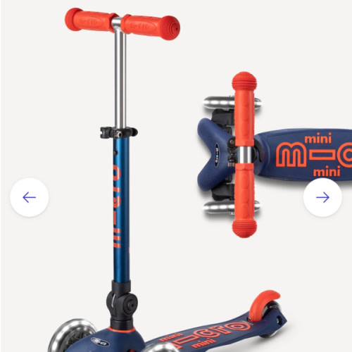 Micro Mini Foldable LED Scooter – Micro Kickboard - navy blue