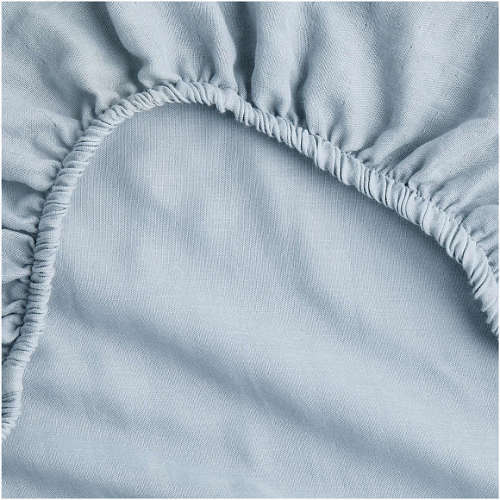 Supersoft Light Blue Organic Cotton Gauze Baby Bassinet Sheet