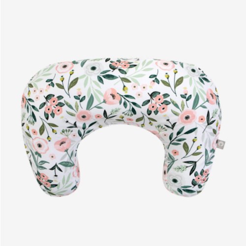 Boppy Nursing Pillow - Ergonomic Bottle & Breastfeeding Pillow with High, Firm, Large Area, Water-Repellent Cushion with Washable Cover; Baby Safety Alliance Verified - Pink Garden Flowers