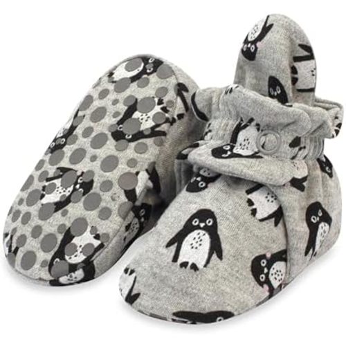 Zutano Unisex Organic Cotton Baby Booties With Gripper Soles