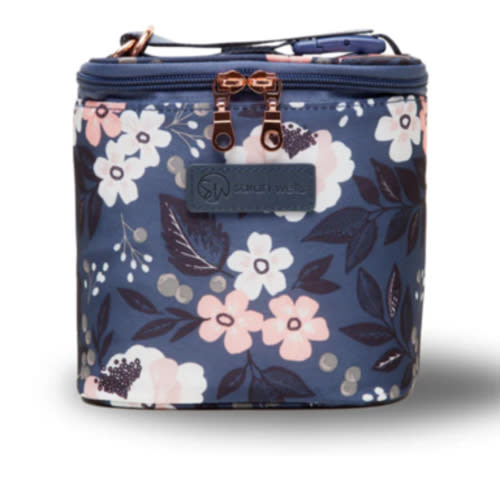 Cold Gold Breastmilk Cooler Bag Ice Pack Included Le Floral Insulated Breastmilk Storage – Sarah Wells Bags