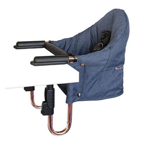 Perch Portable Hanging High Chair - navy/rose gold