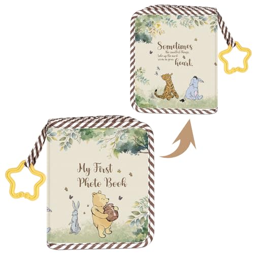 Winnie Baby Memory Soft Album, My First Family Album Photo, Pooh Toddler photo album, My First Photo Book, Winnie Baby Photo Albums for Babies Newborn for Newborn Toddler Kids 5.5 x 7 inch