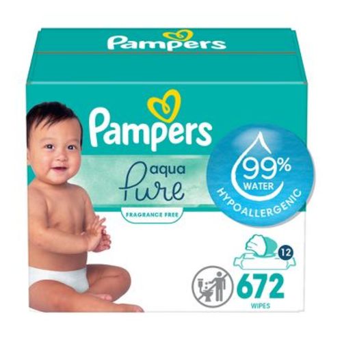 Pampers Aqua Pure Sensitive Baby Wipes - 672ct