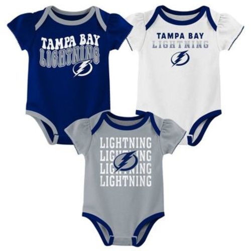 NHL Tampa Bay Lightning Infant Girls' 3pk Bodysuits
