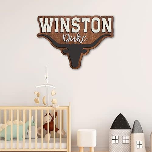 Personalized Nursery Name Sign, Western nursery decor boy, Baseball Sports Wooden Kids Room Decor, Sports Nursery, Kids room decor, Wood name signs for Girls and Boys, Baptism gift /2