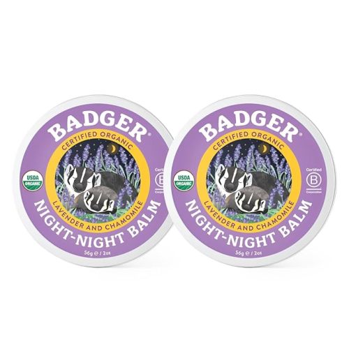 Badger - Night Night Balm, Chamomile & Lavender, Natural Sleep Balm for Kids, Scented Relaxing Balm for Children, Kids Organic Sleep Balm, 2 oz (2 Pack)