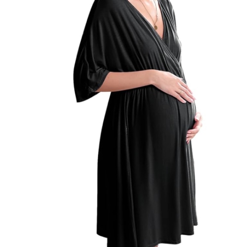 Ekouaer 3 in 1 Labor/Delivery/Hospital Gown Maternity Dress Nursing Nightgown Sleepwear for Breastfeeding
