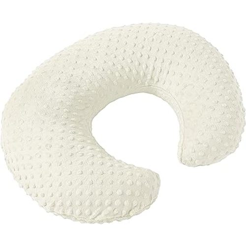 Minky Dots Nursing Pillow Cover, Case Plush Breathable Breastfeeding Pillow Slipcover Fits Nursing Pillow, Super Soft Snug Positioners for Baby Boy Baby Girl (Pristine)