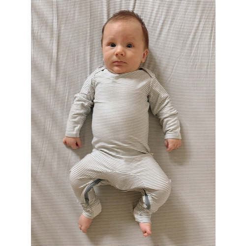 Blue Stripes Convertible Footie Pajamas | Sleeper | günamüna