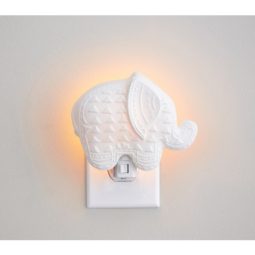 Ceramic Elephant Kids Night Light | Pottery Barn Kids