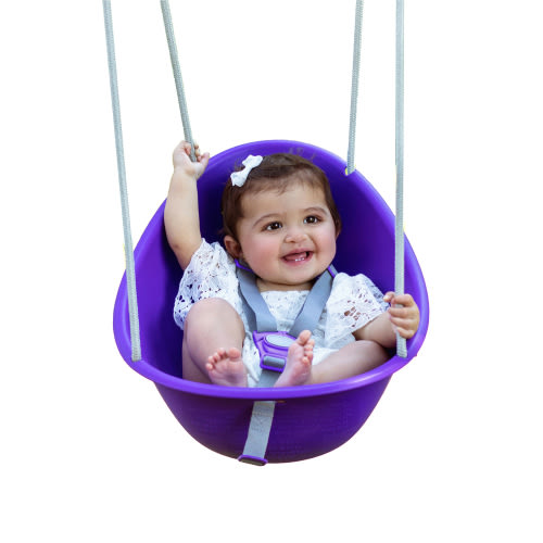 Coconut Baby Swing, Toddler Swing, Baby First Swing, Easy Installation, Ages 9 Months and up, Purple