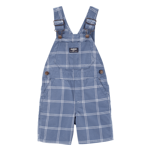 Toddler Plaid Shortalls - Blue - OshKosh | Carter's