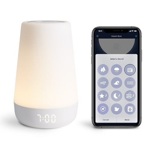 Hatch Rest+ Baby Sound Machine, Nightlight, Time-to-Rise Plus Audio Monitor & Sleep Trainer