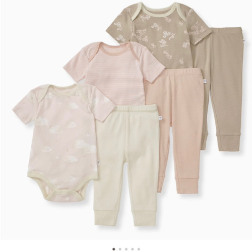 Whimsical Floral Organic Short Sleeve Bodysuit & Pant Set 3 Pack – Burt's Bees Baby