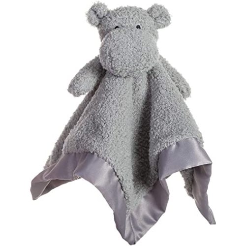 Apricot Lamb Stuffed Animals Hippo Security Blanket Infant Nursery Character Blanket Luxury Snuggler Plush Baby Lovey(Hippo, 13 Inches)