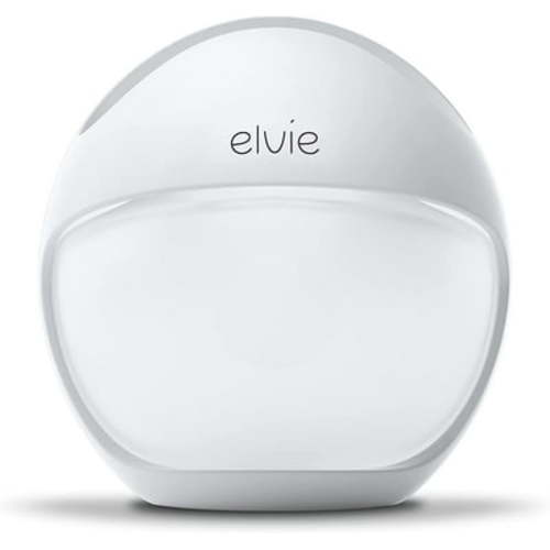 Elvie Curve Manual Wearable Breast Pump Hands-Free, Kick-Proof, Portable Silicone Pump That Can Be Worn in-Bra for Gentle, Natural Milk Expression Breast Feeding Essentials White