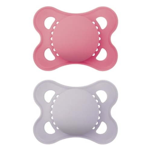 MAM Original Matte Pacifier, Perfect for Newborns, 0-6 Months, 2 Pack, Girl