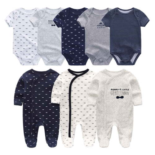 Falianni Unisex Newborn Essential 8-Pieces Cotton Soft Baby Layette Gift Sets,0-12M