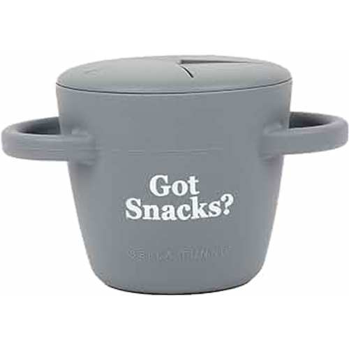 Bella Tunno Happy Snacker – Spill Proof Snack Cups for Toddlers and Babies, Snack Containers Made from Silicone BPA Free, Soft Opening & Removable Lid (Got Snacks)