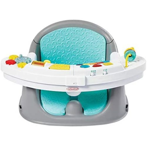 Infantino Music & Lights 3-in-1 Discovery Seat and Booster - Convertible Booster, Infant Activity seat and Feeding Chair with Electronic Piano for Sensory Exploration, for Babies and Toddlers