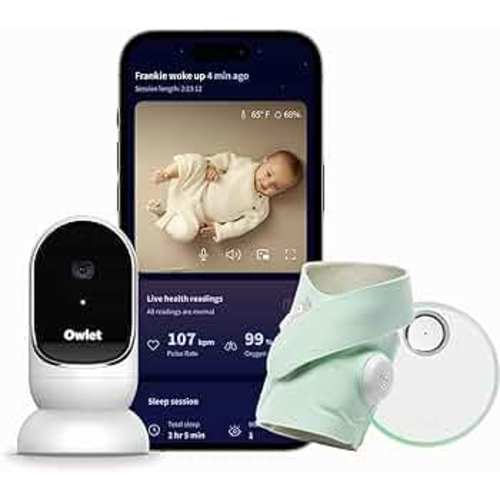 Owlet® Dream Duo Smart Baby Monitor: FDA-Cleared Dream Sock® plus Owlet Cam 2- Tracks & Notifies for Pulse Rate & Oxygen while viewing Baby in 1080p HD WiFi Video