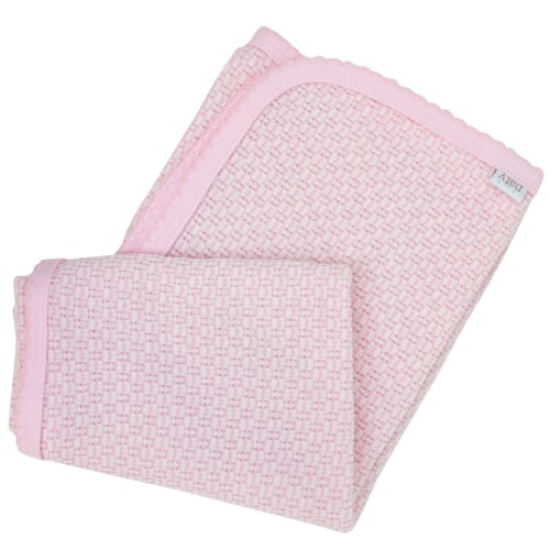Paty Knit Solid Color Blanket with Pima Trim
