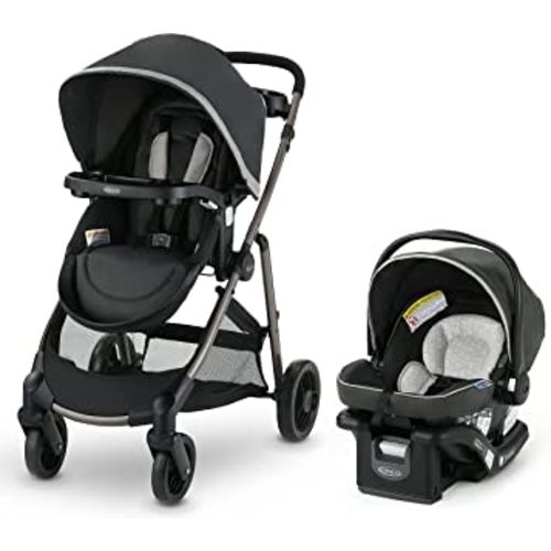 Graco Modes Element Travel System, Includes Baby Stroller with Reversible Seat, Extra Storage, Child Tray and SnugRide 35 Lite LX Infant Car Seat, Redmond