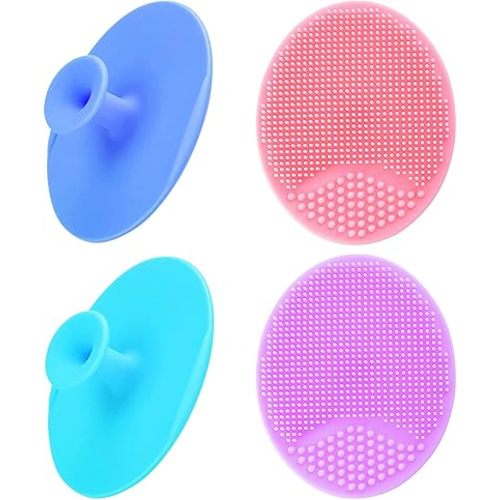 Face Scrubber, Facial Exfoliator, Face Scrub Brush, Soft Face Brush, Silicone Facial Cleansing Brush, Face Exfoliator Blackhead Acne Pore Cradle Cap Face Wash Brush for Deep Cleaning Skin Care