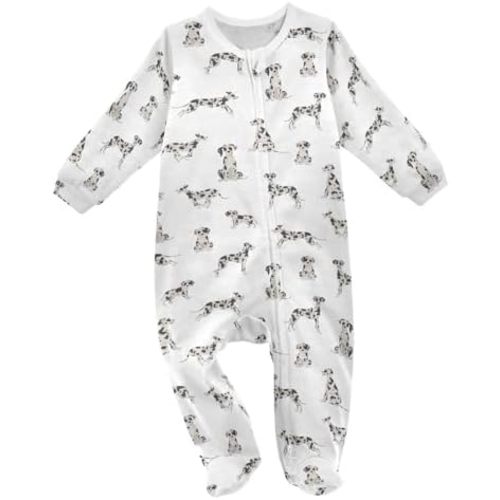Dussdil Baby One-Piece Footies Newborn Rompers Pajamas Cotton Footed Pjs for Sleep Play Boys Girls