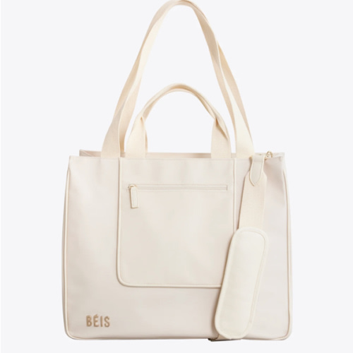 BÉIS 'The East To West Tote' in Beige - Recycled Travel Tote Bag