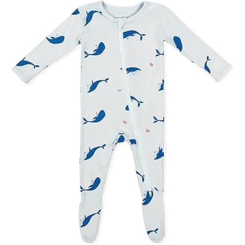 Soft Baby Bamboo Viscose Footie Pajamas, Zipper Closure, 0-24 Months