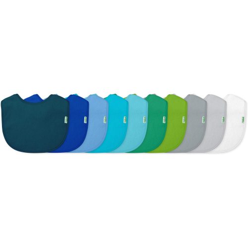 green sprouts Stay-dry Baby Bibs (10 pack) Waterproof protection, Adjustable hook-&-loop closure, Machine washable
