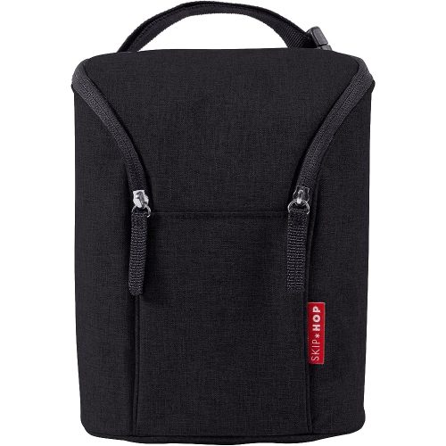 Skip Hop Baby Breastmilk Cooler Insulated Bottle Bag, Grab & Go, Black