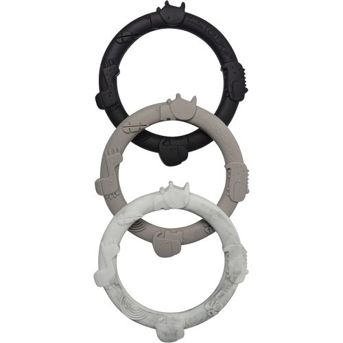Loulou Lollipop Wild Teething Ring Set (Grey)