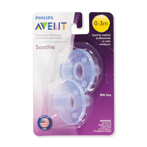 Avent Newborn Soothie 0+ months, Blue/Blue
