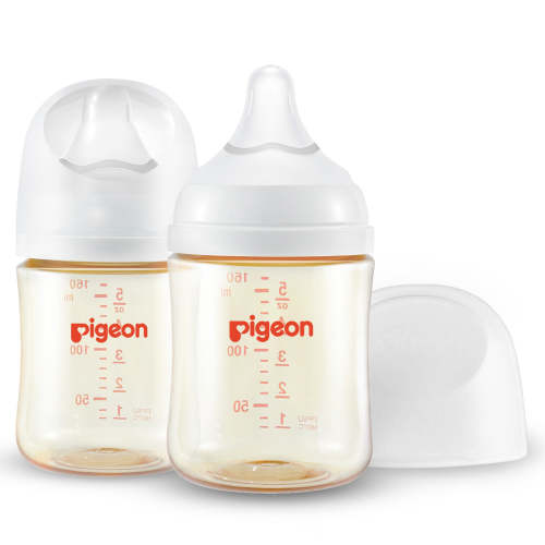 PPSU Wide Neck Baby Bottle for Newborns 2 Packs,5.4 Oz(Not Glass) – Pigeon