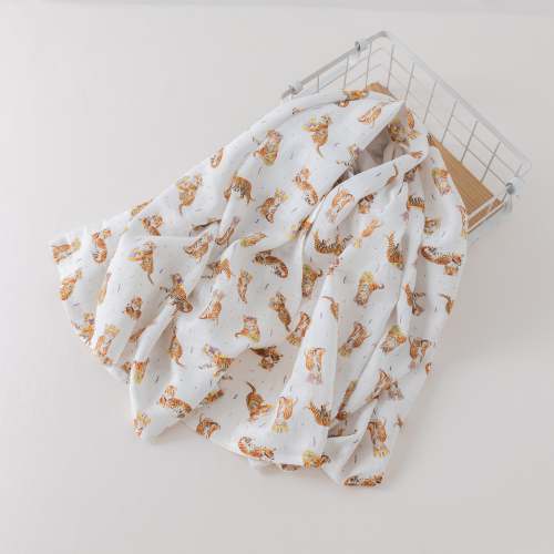 MVC: Louisiana Tigers Organic Muslin Blanket