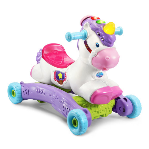 VTech Grow & Ride Unicorn for Infants & Toddlers, Rocker to Rider Toy with Spin Feature
