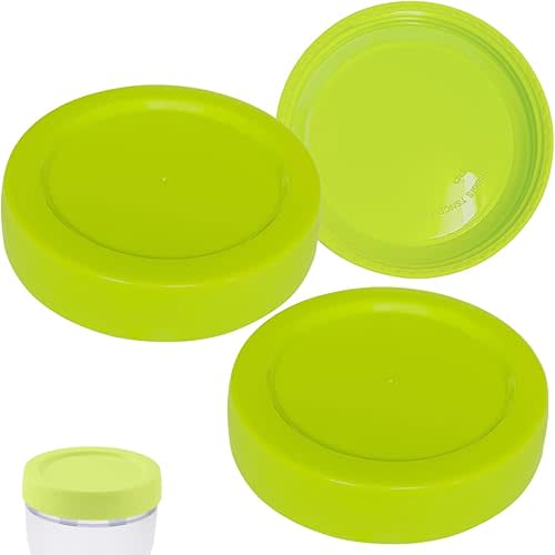 ROMIRUS Feeding Bottle Screw Lids Storage Travel Caps Compatible with Comotomo Baby Bottles (3 Green)