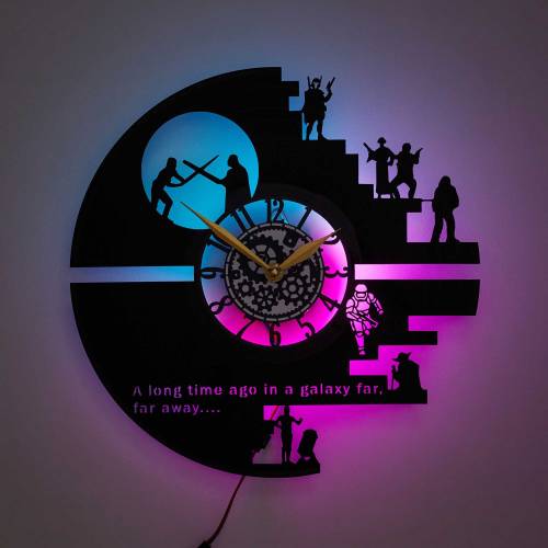 Star Wars Clock, starwars gift for men, Star Wars Gifts for Men, Gifts for Him, Man Gift star wars led light star wars lamp star wars lights