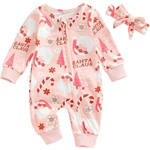 MoZiKQin Newborn Baby Girl Ruffle Romper Knit Sweater Onesie Jumpsuit Long Sleeve Zipper Onesie Solid Fall Winter Outfits