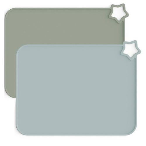 Moonkie Silicone Placemats for Baby & Kid, Stain-Proof Non-Slip Toddler Food Mats Eating Table Mat with 2 Packs