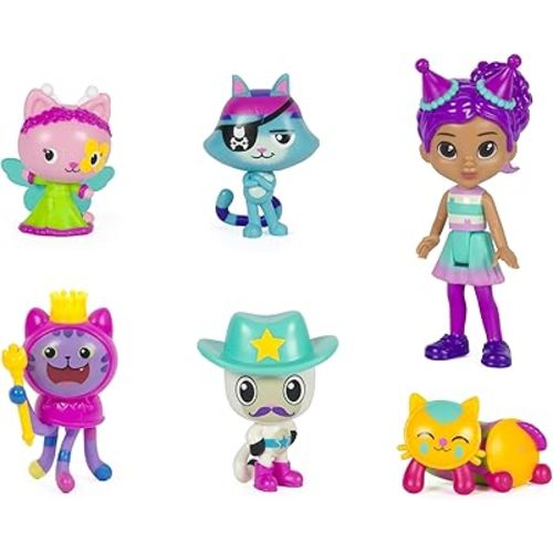 Gabby's Dollhouse, Celebration Themed Figures with Gabby Girl, 5 Cat Toy Figures, Surprise Toys & Dollhouse Accessories, Kids Toys for Girls & Boys 3+