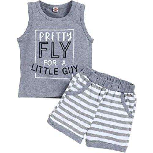 Toddler Baby Boy Clothes - Grey - 2T/3T