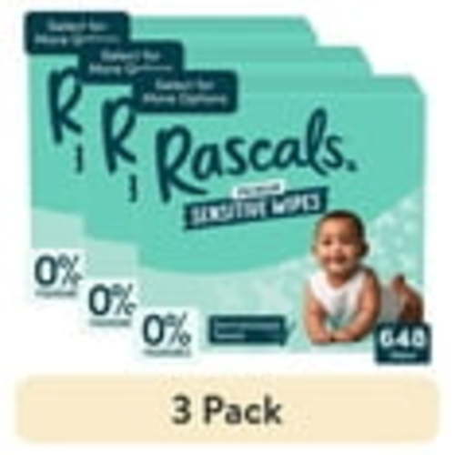 (3 pack) Rascals Premium Sensitive Alcohol Free Baby Wipes, 648 Count (Select for More Options)